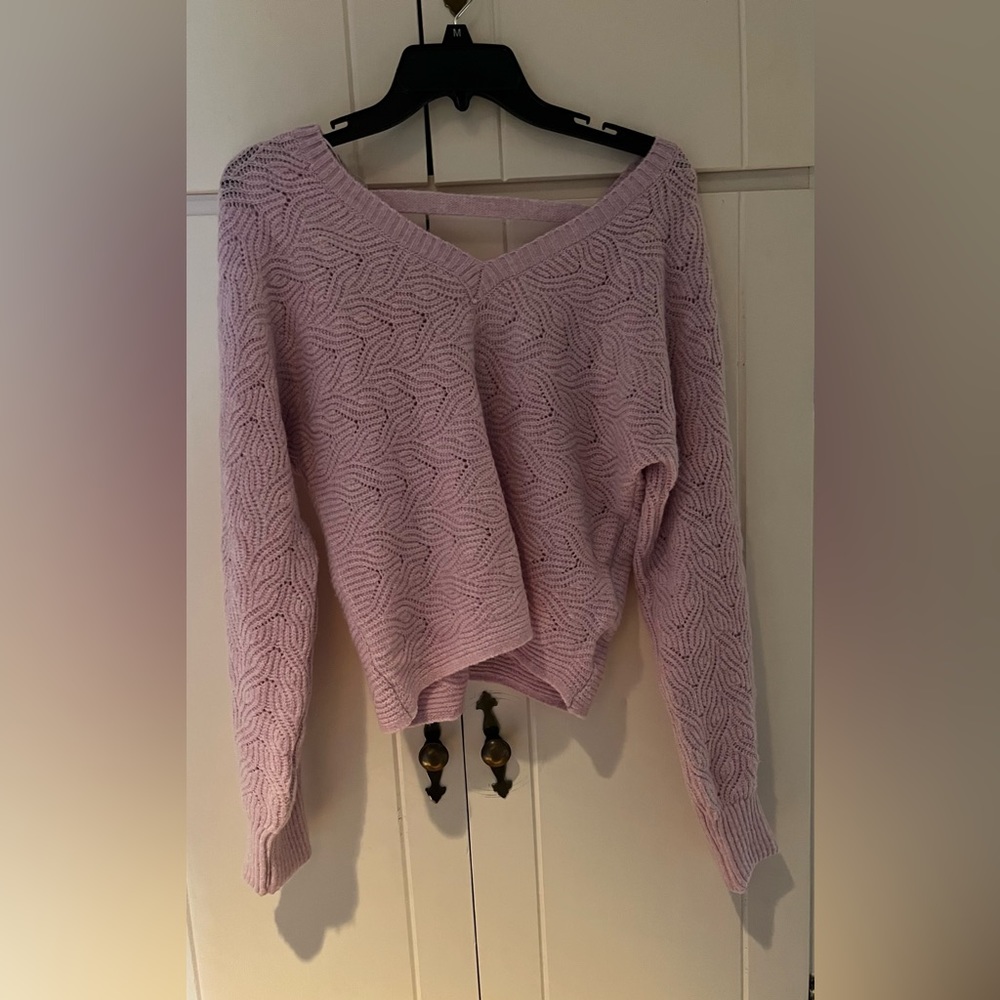 Pink Rose short cutout sweater